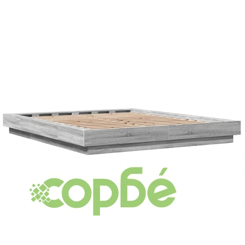 Рамка за легло с LED осветление,, сив сонома, 160x200 см ➤ топ цена ➤ sorbe.bg