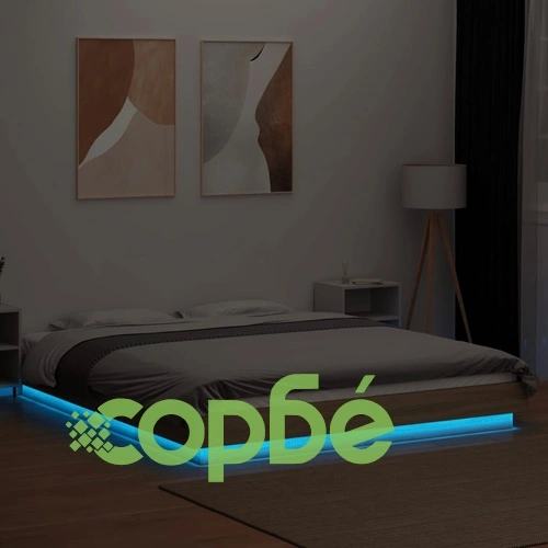 Рамка за легло с LED осветление, дъб сонома, 150x200 см ➤ топ цена ➤ sorbe.bg