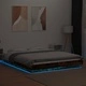 Рамка за легло с LED осветление, опушен дъб, 150x200 см