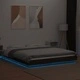 Рамка за легло с LED осветление, кафяв дъб, 150x200 см