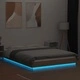 Рамка за легло с LED осветление, дъб сонома, 120x200 см