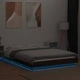 Рамка за легло с LED осветление, кафяв дъб, 120x200 см