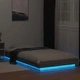 Рамка за легло с LED осветление, сив сонома, 100x200 см