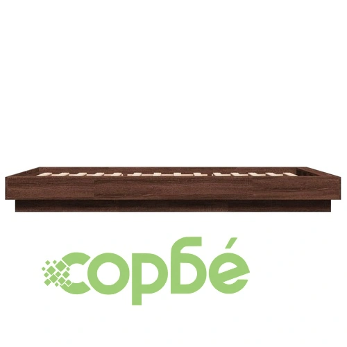 Рамка за легло с LED осветление, кафяв дъб, 100x200 см ➤ топ цена ➤ sorbe.bg