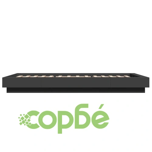 Рамка за легло с LED осветление черна 90x200 см инженерно дърво ➤ топ цена ➤ sorbe.bg