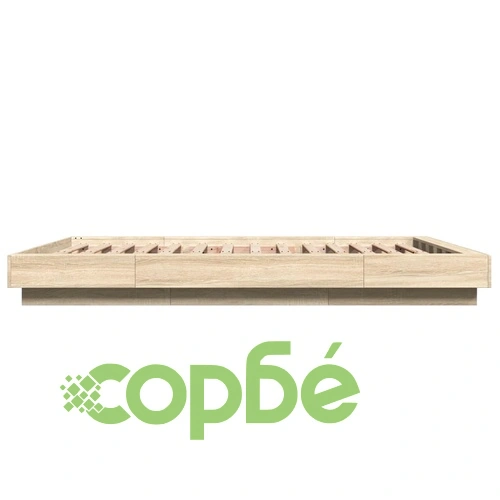 Рамка за легло с LED осветление, дъб сонома, 140x190 см ➤ топ цена ➤ sorbe.bg