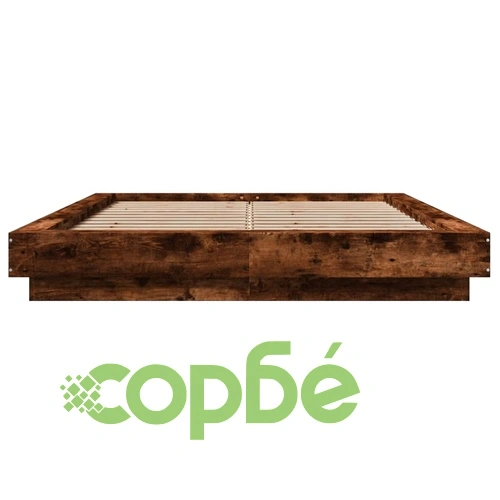 Рамка за легло с LED осветление, опушен дъб, 140x190 см ➤ топ цена ➤ sorbe.bg