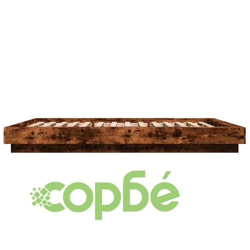 Рамка за легло с LED осветление, опушен дъб, 140x190 см ➤ топ цена ➤ sorbe.bg