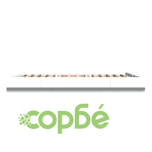 Рамка за легло с LED осветление бяла 135x190 см инженерно дърво ➤ топ цена ➤ sorbe.bg