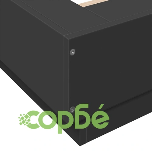 Рамка за легло с LED осветление черна 135x190см инженерно дърво ➤ топ цена ➤ sorbe.bg