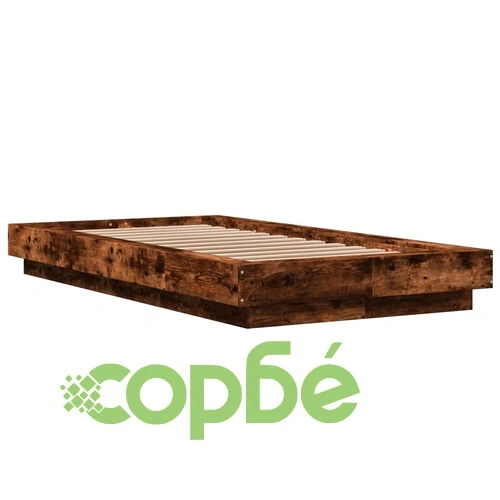 Рамка за легло с LED осветление, 75x190 см, инженерно дърво ➤ топ цена ➤ sorbe.bg
