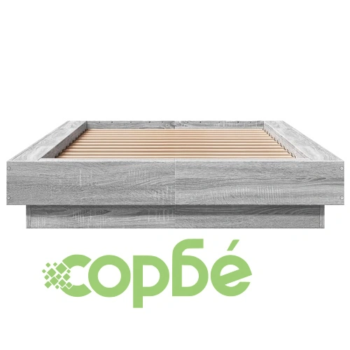 Рамка за легло с LED осветление, 75x190 см, инженерно дърво ➤ топ цена ➤ sorbe.bg