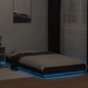 Рамка за легло с LED осветление, кафяв дъб, 75x190 см