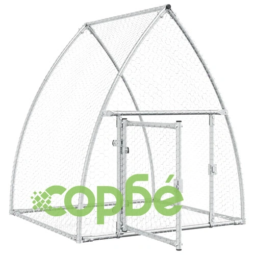 Клетка за зайци сребриста 100x105x120 см поцинкована стомана ➤ топ цена ➤ sorbe.bg