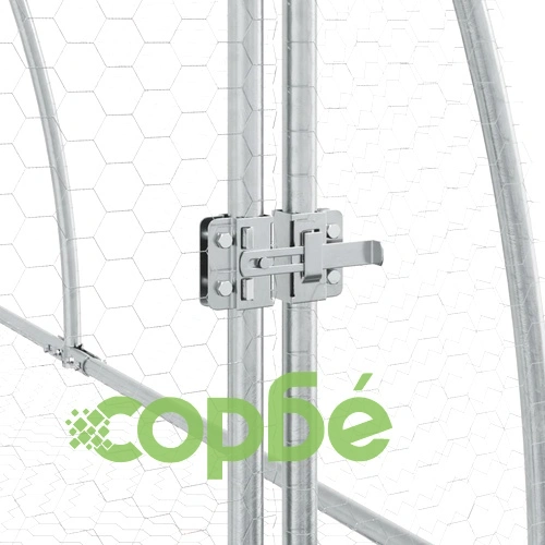 Клетка за зайци сребриста 100x105x120 см поцинкована стомана ➤ топ цена ➤ sorbe.bg