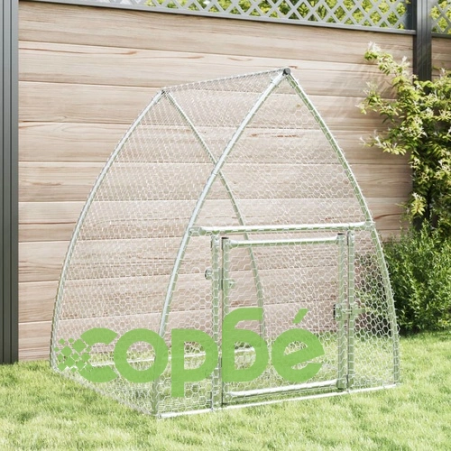 Клетка за зайци сребриста 100x105x120 см поцинкована стомана ➤ топ цена ➤ sorbe.bg