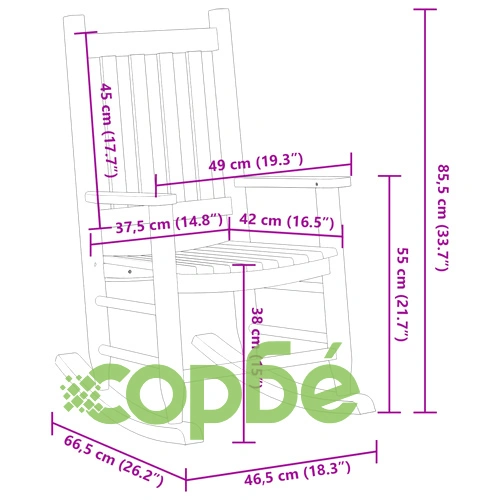 Люлеещи се столове за деца 2 бр черен масивно дърво топола ➤ топ цена ➤ sorbe.bg