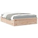 Легло с матрак, 140x200 см, борово дърво масив