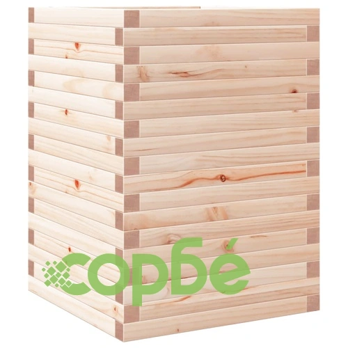 Градинска кашпа 50x50x68,5 см масивна борова дървесина ➤ топ цена ➤ sorbe.bg