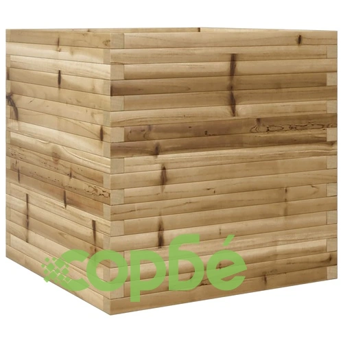 Градинска кашпа, 70x70x68,5 см, импрегнирано борово дърво ➤ топ цена ➤ sorbe.bg