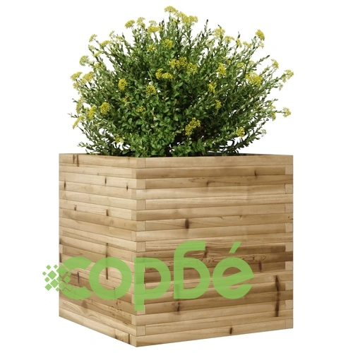 Градинска кашпа, 70x70x68,5 см, импрегнирано борово дърво ➤ топ цена ➤ sorbe.bg