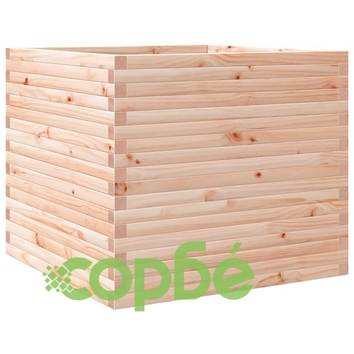 Градинска кашпа 80x80x68,5 см масивна борова дървесина ➤ топ цена ➤ sorbe.bg