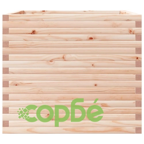 Градинска кашпа 80x80x68,5 см масивна борова дървесина ➤ топ цена ➤ sorbe.bg