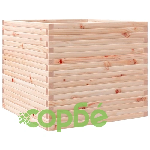 Градинска кашпа 80x80x68,5 см масивна борова дървесина ➤ топ цена ➤ sorbe.bg