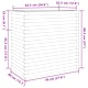 Градинска кашпа 70x40x68,5 см масивна борова дървесина