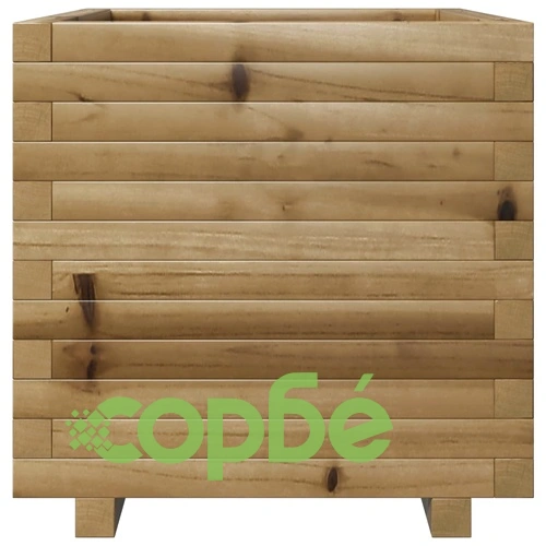 Градинска кашпа, 50x50x49,5 см, импрегнирано борово дърво ➤ топ цена ➤ sorbe.bg