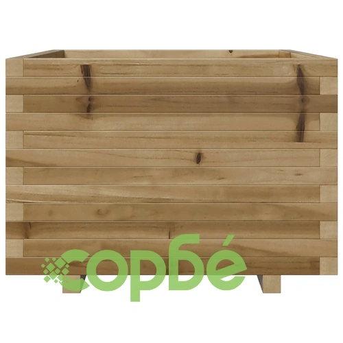 Градинска кашпа, 70x70x49,5 см, импрегнирано борово дърво ➤ топ цена ➤ sorbe.bg