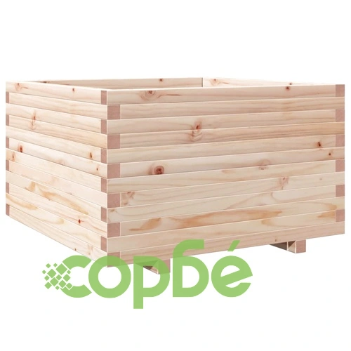 Градинска кашпа 80x80x49,5 см масивна борова дървесина ➤ топ цена ➤ sorbe.bg