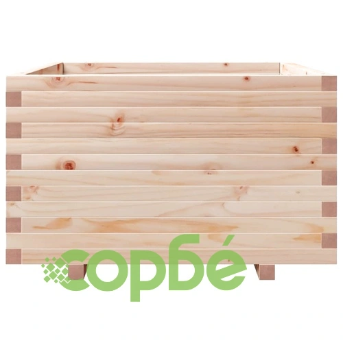 Градинска кашпа 80x80x49,5 см масивна борова дървесина ➤ топ цена ➤ sorbe.bg