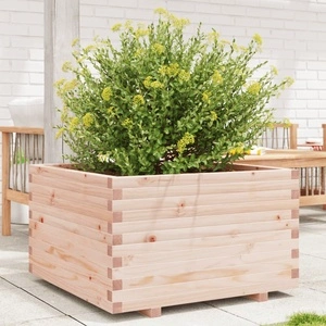 Градинска кашпа 80x80x49,5 см масивна борова дървесина
