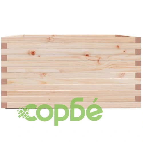 Градинска кашпа 90x90x49,5 см масивна борова дървесина ➤ топ цена ➤ sorbe.bg