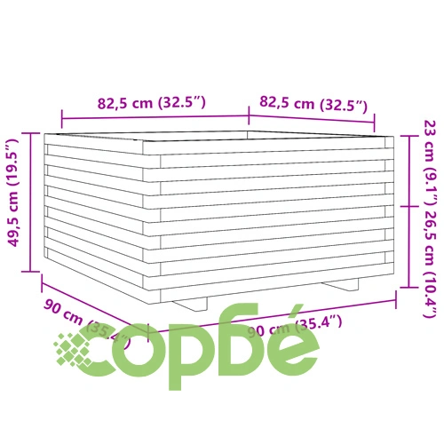 Градински сандък, бял, 90x90x49,5 см, масивна борова дървесина на топ цена от sorbe.bg Градински сандък, бял, 90x90x49,5 см, масивна борова дървесина ➤ топ цена ➤ sorbe.bg
