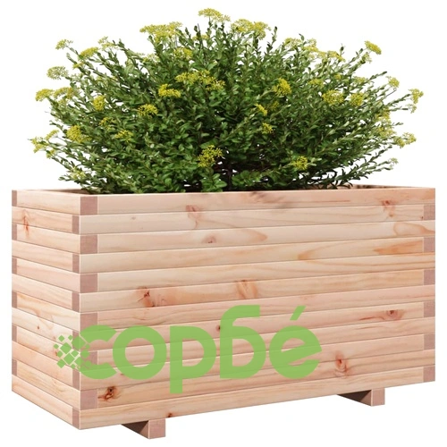 Градинска кашпа 90x40x49,5 см масивна борова дървесина ➤ топ цена ➤ sorbe.bg