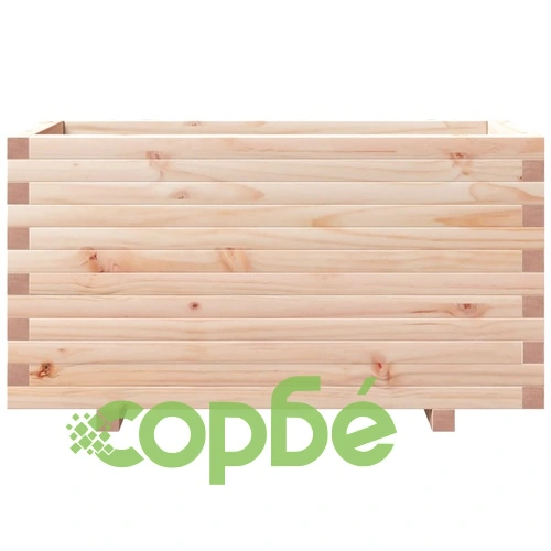 Градинска кашпа 90x40x49,5 см масивна борова дървесина ➤ топ цена ➤ sorbe.bg