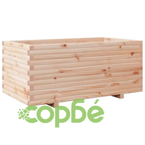 Градинска кашпа 110x60x49,5 см масивна борова дървесина ➤ топ цена ➤ sorbe.bg