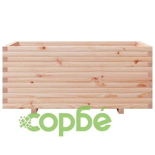 Градинска кашпа 110x60x49,5 см масивна борова дървесина ➤ топ цена ➤ sorbe.bg