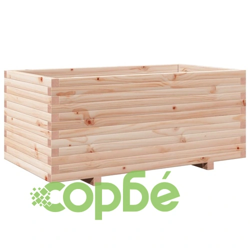 Градинска кашпа 110x60x49,5 см масивна борова дървесина ➤ топ цена ➤ sorbe.bg