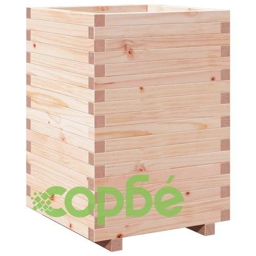 Градинска кашпа 50x50x72,5 см масивна борова дървесина ➤ топ цена ➤ sorbe.bg