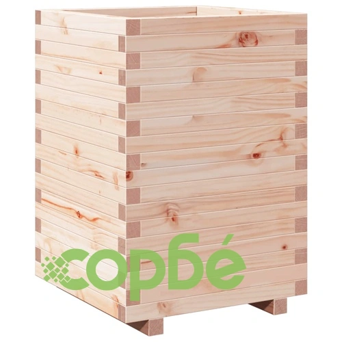 Градинска кашпа 50x50x72,5 см масивна борова дървесина ➤ топ цена ➤ sorbe.bg