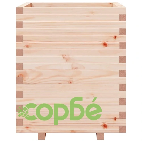 Градинска кашпа 60x60x72,5 см масивна борова дървесина ➤ топ цена ➤ sorbe.bg