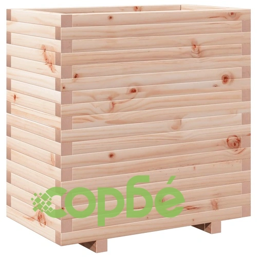 Градинска кашпа 70x40x72,5 см масивна борова дървесина ➤ топ цена ➤ sorbe.bg