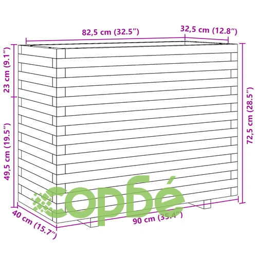 Градински сандък, 90x40x72,5 см, бор масив на топ цена от sorbe.bg Градински сандък, 90x40x72,5 см, бор масив ➤ топ цена ➤ sorbe.bg
