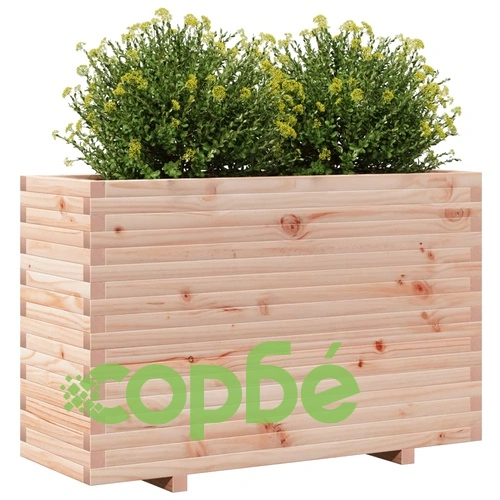 Градинска кашпа 110x40x72,5 см масивна борова дървесина ➤ топ цена ➤ sorbe.bg