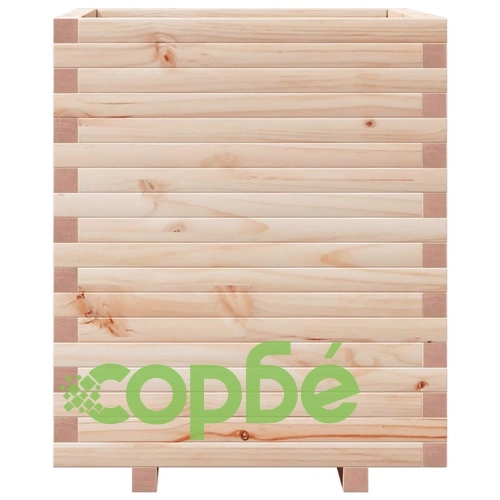 Градинска кашпа 60x60x72 см масивна борова дървесина ➤ топ цена ➤ sorbe.bg