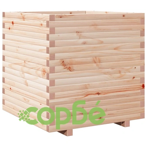 Градинска кашпа 80x80x72 см масивна борова дървесина ➤ топ цена ➤ sorbe.bg