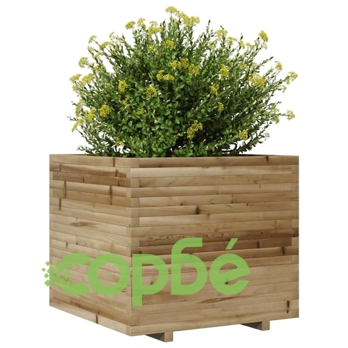 Градинска кашпа, 80x80x72 см, импрегнирано борово дърво ➤ топ цена ➤ sorbe.bg